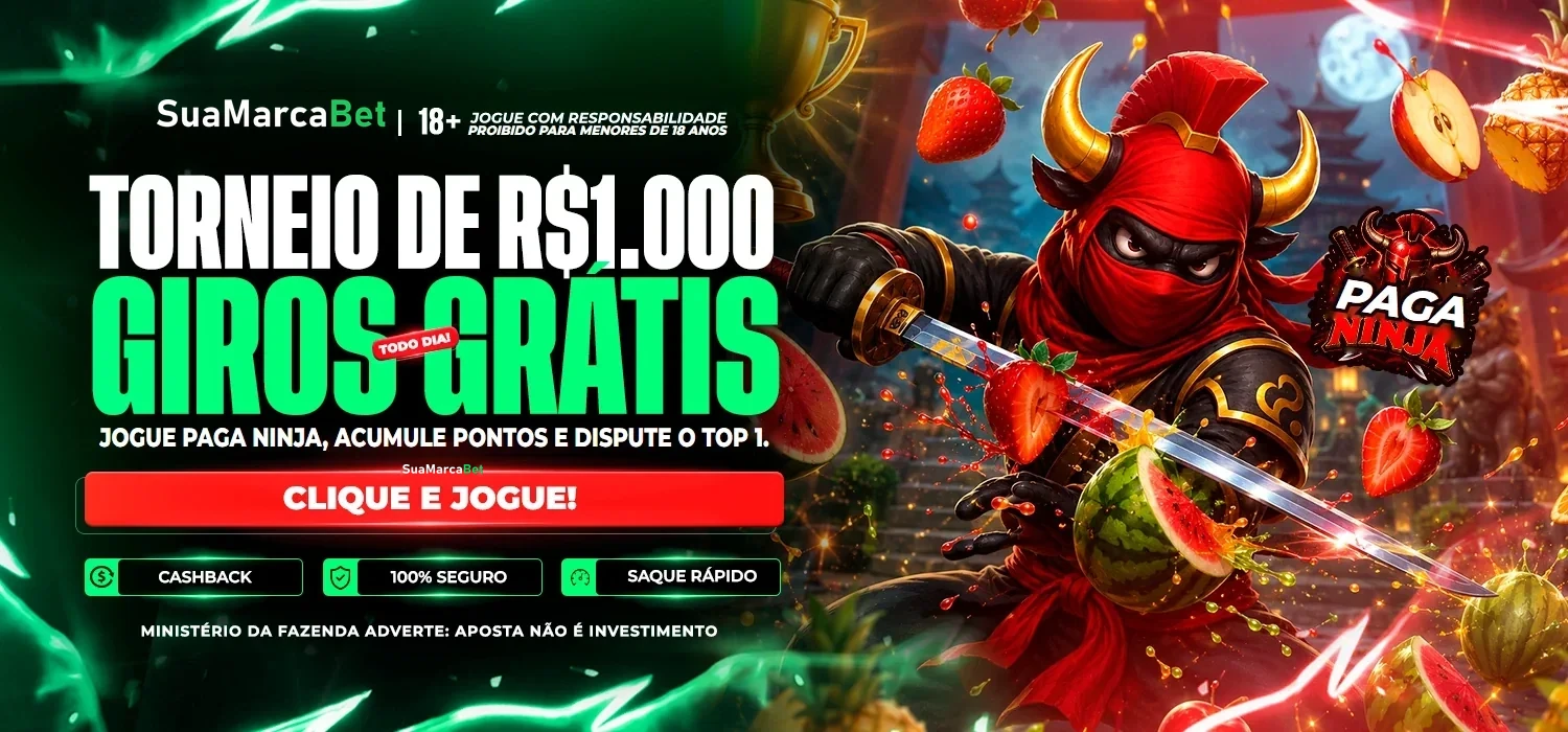 Torneio Paga Ninja: R$ 1.000 em giros grátis todo dia