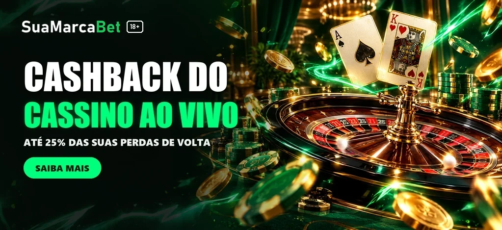 CASHBACK PARA CASSINO AO VIVO!&nbsp;